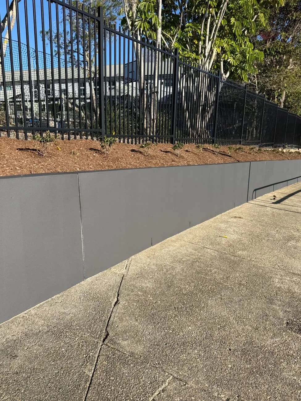 School retaining wall and palisade fence upgrade in Nambucca Heads